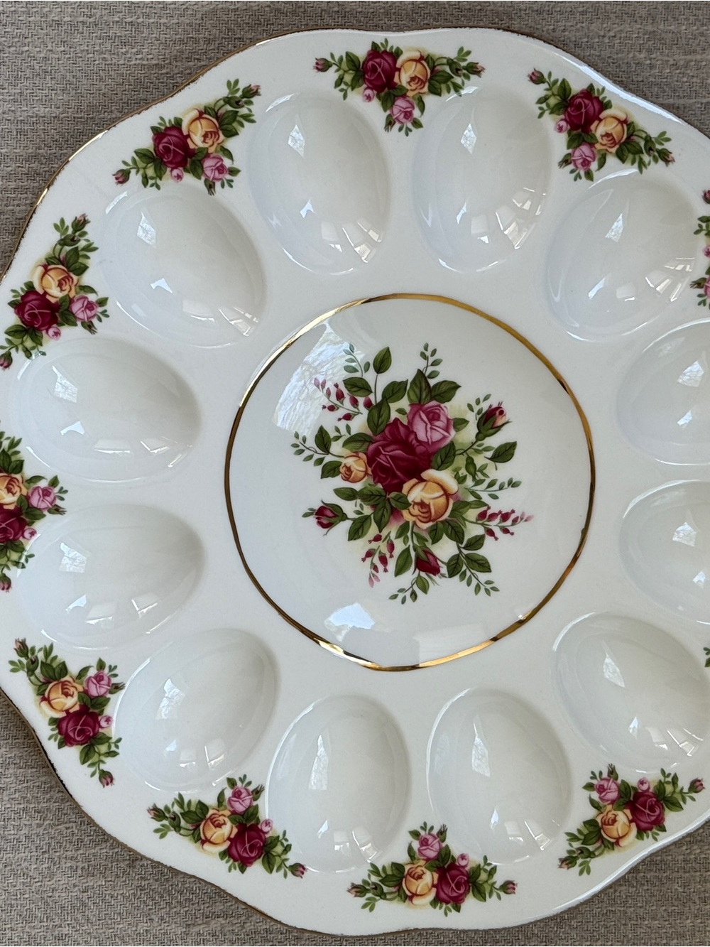 Royal Albert Old Country Roses Deviled Egg Dish Platter